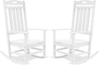 Outdoor Rocking Chair Set of 2, All-Weather Resistant Poly Lumber Rocker Chair by Adiromoti