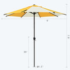 Abba Patio 9FT Lyon Outdoor Patio Umbrella Outdoor Table Umbrella - Image 3
