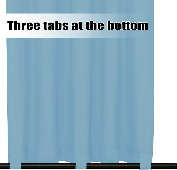 Easy-Going Outdoor Curtains for Patio 1 Panel, 54x96 inch, Sky Blue | Waterproof - Image 4