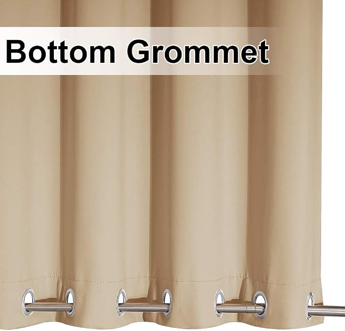 NICETOWN Outdoor Curtain for Patio Waterproof, Rustproof Grommet Top and Bottom - Image 5