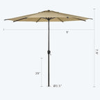 Abba Patio 9FT Lyon Outdoor Patio Umbrella Outdoor Table Umbrella - Image 3