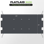 85x208 in Pergola Shade Cover for L-PG080PST Pergola | Cover Only, Light Gray - Image 3
