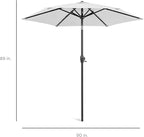 Best Choice Products 7.5ft Heavy-Duty Round Outdoor Market Table Patio Umbrella - Image 7