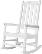 Oversized Outdoor Rocking Chair, HDPE Porch Rocker | High Back Rocking Chairs by PsilvamGardenFurniture