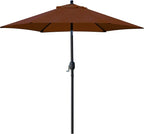 Sunnyglade 7.5' Patio Umbrella Outdoor Table Umbrella Tilt Crank Brown | Market by Sunnyglade