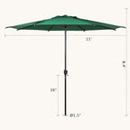 Abba Patio 11FT Lyon Outdoor Patio Umbrella Outdoor Table Umbrella - Image 7