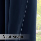 Porch Curtains Outdoor Waterproof W52 x L95 Inch Navy Blue, 1 Panel | Patio - Image 7