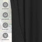 Easy-Going 100% Waterproof Outdoor Curtains 54x120 inch, Gazebo and Pergola 2 - Image 5