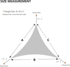 AsterOutdoor Sun Shade Sail Triangle 16' x 16' x 16' UV Block Canopy - Image 4