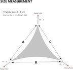 AsterOutdoor Sun Shade Sail Triangle 12' x 12' x 12' UV Block Canopy - Image 4