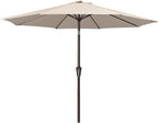 JEAREY 9FT Outdoor Patio Umbrella, Market Umbrella, Cream Beige | Outdoor Table by JEAREYOutdoorsCollection