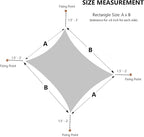 AsterOutdoor Sun Shade Sail Rectangle 6' x 10' UV Block Canopy - Image 4