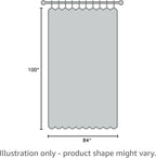Indoor Outdoor Curtains W100 x L84 Inch Cream Beige, 1 Panel | Extra Wide Heavy - Image 8
