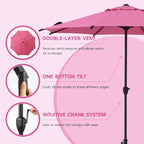 Abba Patio 9FT Lyon Outdoor Patio Umbrella Outdoor Table Umbrella - Image 4