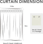 Easy-Going 100% Waterproof Outdoor Curtains 110x96 inch, Gazebo and Pergola 1 - Image 7