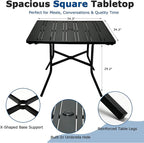5 Piece Patio Dining Set with Black Outdoor Metal Table & 4 Hand-Woven PE - Image 6