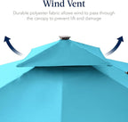 Best Choice Products 9x12ft LED Cantilever Patio Umbrella w/Base Included & - Image 7