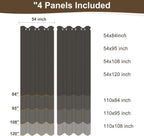 Windproof Outdoor Curtains for Patio Waterproof 4 Pcs 54x108 In Cream | Grommet - Image 9