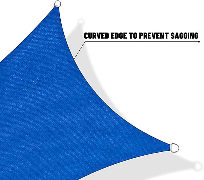 SUNNY GUARD 12' x 12' x 12' Triangle Shade Sail 95% UV Block Outdoor Canopy | - Image 7