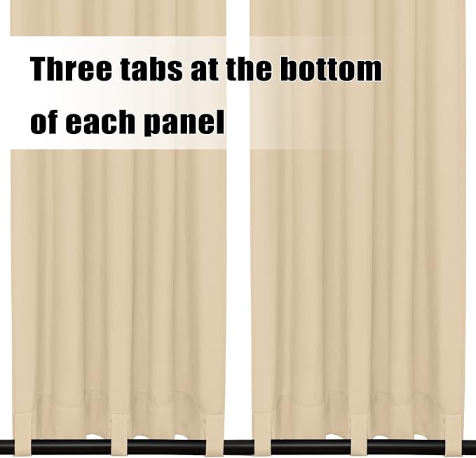 Easy-Going Outdoor Curtains for Patio 6 Panels, 54x84 inch, Weatherproof - Image 3