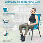 Patio Chairs Set of 4, Breathable Textilene, Weatherproof Frame, Quick Setup - Image 3