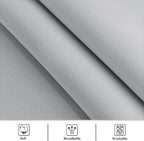 Outdoor Curtains for Patio W70 x L95 Inch Silver Grey, 1 Panel | Extra Wide - Image 6