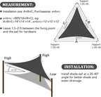 Shade&Beyond Triangle Sun Shade Sail 16'X16'X16' Permeable Canopy Dark Grey - Image 6