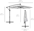 Best Choice Products 10ft Solar LED Offset Cantilever Hanging Market Patio - Image 7