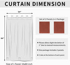 Easy-Going Outdoor Patio Curtains 2 Panels, 54x84 inch, Terra Red | Privacy - Image 6