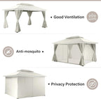 10'x12' Outdoor Gazebo, Heavy Duty Metal Frame Patio Canopy - Image 2
