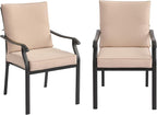 LVUYOYO Outdoor Patio Dining Chairs Set of 2, Metal Stackable Chairs Set - Image 8