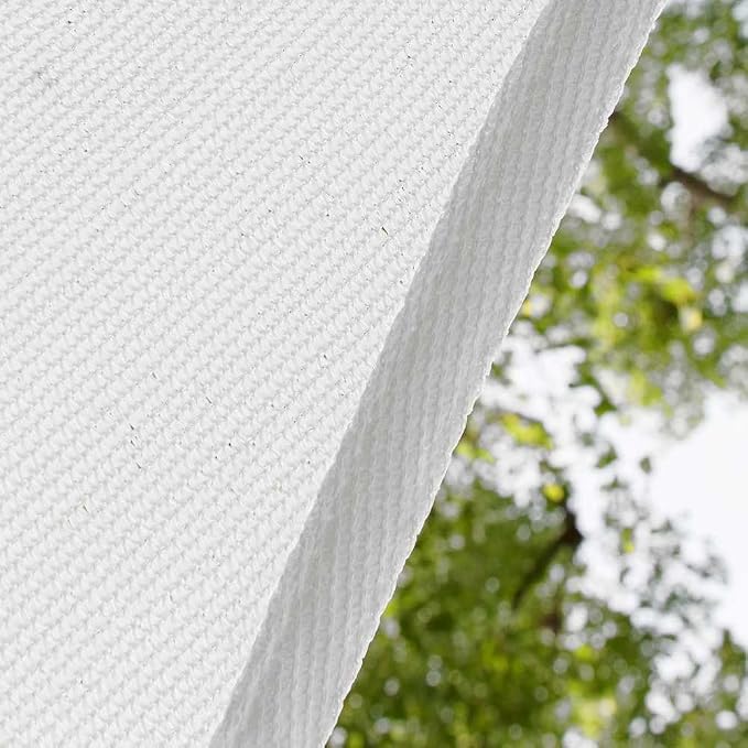 Amgo Custom Size 11' x 21' White Rectangle Square Sun Shade Sail UPF50+ - Image 9