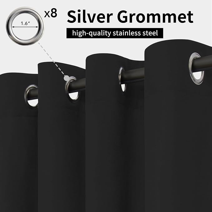 Easy-Going Outdoor Curtains for Patio 1 Panel, 54x84 inch, Weatherproof Privacy - Image 2