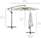 Best Choice Products 10ft Solar LED Offset Cantilever Hanging Market Patio - Image 7