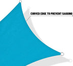 SUNNY GUARD Custom Size 6'x15' Turquoise Blue Sun Shade Sail Rectangle UV Block - Image 7