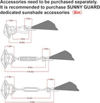 SUNNY GUARD 12' x 16' Rectangle Shade Sail 95% UV Block Outdoor Canopy | Sun - Image 3