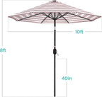 Best Choice Products 10ft Solar Polyester LED Lighted Patio Umbrella w/Tilt - Image 7
