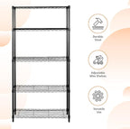 Amazon Basics 5-Shelf Adjustable Heavy Duty Steel Wire Storage Shelves - Image 4