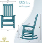 Oversized Outdoor Rocking Chair, HDPE Porch Rocker | High Back Rocking Chairs - Image 3