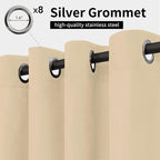 Easy-Going Outdoor Curtains for Patio 1 Panel, 54x120 inch, Weatherproof - Image 2