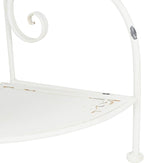 SAFAVIEH Outdoor Collection Turuca Antique White Wrought Iron 4-Tier Corner - Image 9