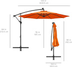 Best Choice Products 10ft Solar LED Offset Cantilever Hanging Market Patio - Image 7
