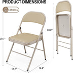 VINGLI 4 Pack Folding Chairs - Image 3