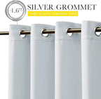 NICETOWN Gazebo Curtains Outdoor Waterproof W100 x L84 in Greyish White | - Image 3