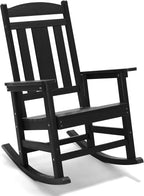 LUE BONA Outdoor Rocking Chairs Set of 4, Weather Resistant HDPS Poly Rocker - Image 8