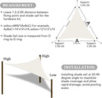 Shade&Beyond Custom Sun Shade Sail 5'x6'x7.8' Triangle Sun Sail Shades Patio UV - Image 6