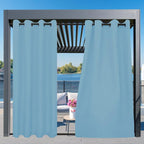 Easy-Going Outdoor Curtains for Patio 1 Panel, 54x108 inch, Sky Blue | - Image 3