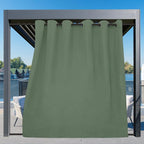 Easy-Going Outdoor Curtains for Patio 1 Panel, 110x120 inch, Sage Green | - Image 3