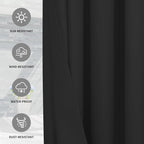 Easy-Going 100% Waterproof Outdoor Curtains 110x84 inch, Gazebo and Pergola 1 - Image 5