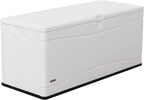 LIFETIME Outdoor Storage Deck Box, 130 Gallon, Arctic White, UV-Protected by Lifetime